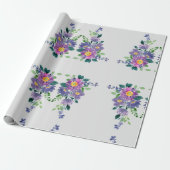 Blume Lila Garten: Geschenkpapier (Ungerollt)