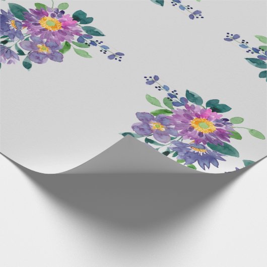 Blume Lila Garten: Geschenkpapier (Ecke)