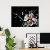 Blume - Lila gelb Poster (Heimbüro)