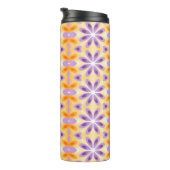Blume Lila Gelborange Thermosbecher (Nach rechts gedreht)