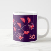 BLUME LILA GIFT GIRLFRIEND, EHEFRAU, HUSBAND Jumbo-Tasse (Rechts)