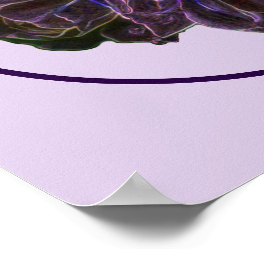 Blume lila Rose Bouquet Abstrakte Kunst Poster (Ecke)