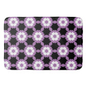 Blume lila Schwarz Badematte (Vorderseite)