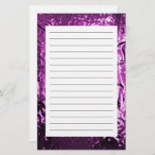 Blume Lila Stationery Briefpapier (Vorne/Hinten)