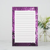 Blume Lila Stationery Briefpapier (Stehend Vorderseite)