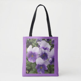 Blume lila Stiefmütterchen Tasche