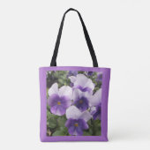 Blume lila Stiefmütterchen Tasche (Rückseite)