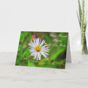 Blume lila Sumpf mit Zitat (5064) Karte