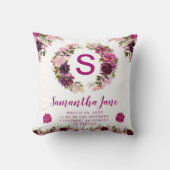 Blume Lila und pink Sommer Baby Kissen (Vorderseite)