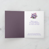 Blume Lilac Bouquet Cousin Geburtstagskarte Karte (Innenseite)