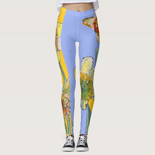 Blume Lilac Floral Leggings (Vorderseite)