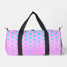 Blume Lilac, Sky Blue und Pink Duffle Bag