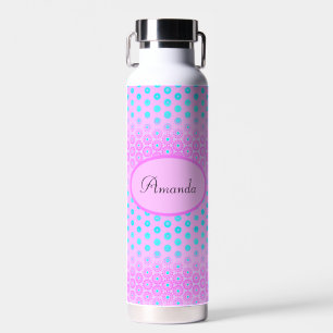 Blume Lilac, Sky Blue und Pink Trinkflasche