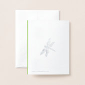 Blume Lilienstift zeichnend Folienkarte (Rückseite mit Umschlag)