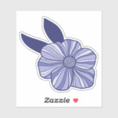 Blume, Line Art Sticker (Blatt)