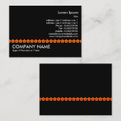 Blume Line - Schwarz Visitenkarte (Vorne/Hinten)