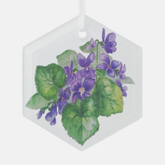 Blume Locarno Ornament Aus Glas (Vorderseite)