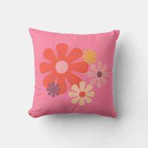 Blume Locus Retro Minimalistisches Blumenmuster Ro Kissen