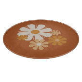 Blume Locus Retro Minimalistisches Blumenmuster Schneidebrett (Ecke)