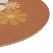 Blume Locus Retro Minimalistisches Blumenmuster Schneidebrett (Ecke)