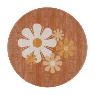 Blume Locus Retro Minimalistisches Blumenmuster Schneidebrett