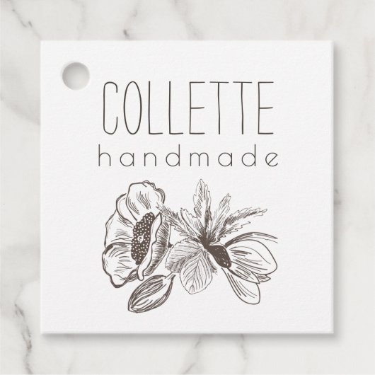 Blume-Logo-Produktmarken Geschenkanhänger (Vorderseite)