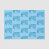 Blume Lotus Elephant, Türkis und Weiß Seidenpapier (Vorderseite)