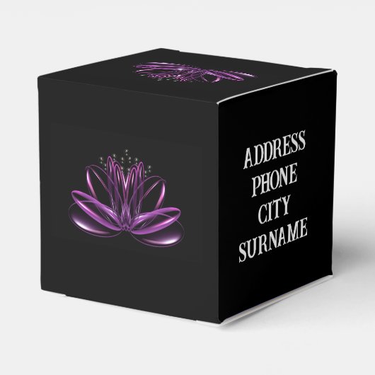 Blume Lotus, Hintergrund, Personalisiert Geschenkschachtel (Rückseite)