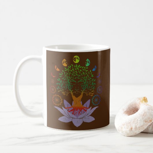 Blume Lotus Kaffeetasse (Mit Donut)
