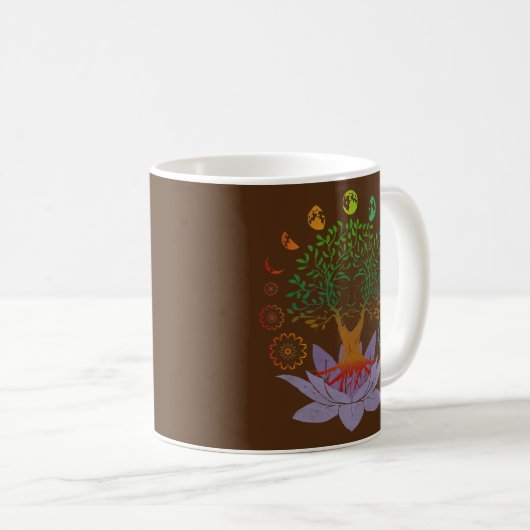 Blume Lotus Kaffeetasse (VorderseiteRechts)