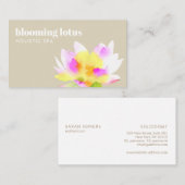 Blume Lotus Kunstrasenwasser Naturschönheit Visitenkarte (Vorne/Hinten)