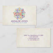 Blume Lotus mandala Visitenkarte (Vorne/Hinten)