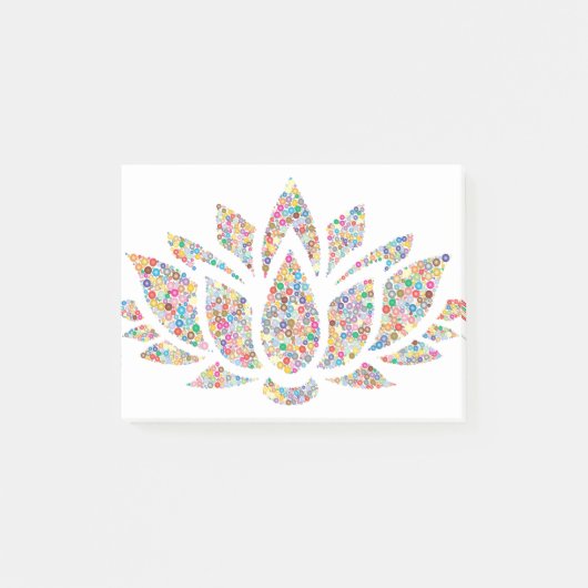 Blume Lotus Post-it Klebezettel (Vorderseite)