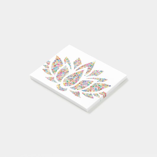 Blume Lotus Post-it Klebezettel (angewinkelt)
