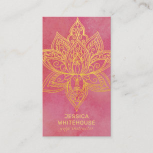 Blume Lotus Rose Visitenkarte
