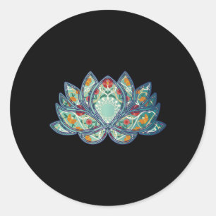 Blume Lotus Runder Aufkleber