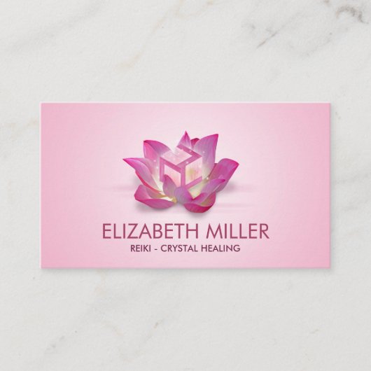 Blume Lotus Visitenkarte (Vorderseite)