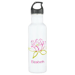 Blume Lotus Wasser Lily Illustration Custom Edelstahlflasche
