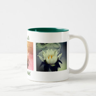 Blume Lotus Wasser Personalisiert  Zweifarbige Tasse