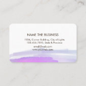 Blume Lotus Wasserfarbe Rosa Lila Spritzer Visitenkarte (Rückseite)