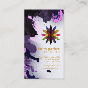 Blume Lotus Wasserfarbe Yoga Medizin Wellness-Cent Visitenkarte