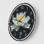 Blume Lotus (Wasserlilie) Große Wanduhr (Winkel)