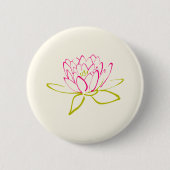 Blume Lotus/Wasserlilie Illustration Button (Vorderseite)