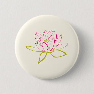 Blume Lotus/Wasserlilie Illustration Button