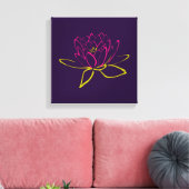 Blume Lotus/Wasserlilie Illustration Leinwanddruck (Insitu (Wohnzimmer))