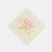 Blume Lotus/Wasserlilie Illustration Serviette (Ecke)