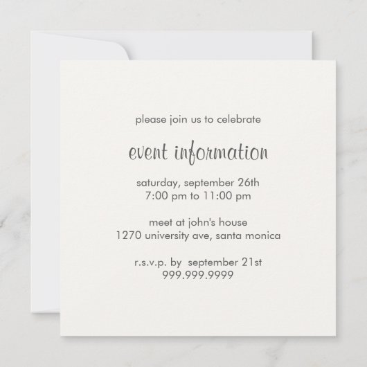 Blume Lotus Watercolor Einladung (Rückseite)