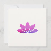 Blume Lotus Watercolor Einladung (Vorderseite)