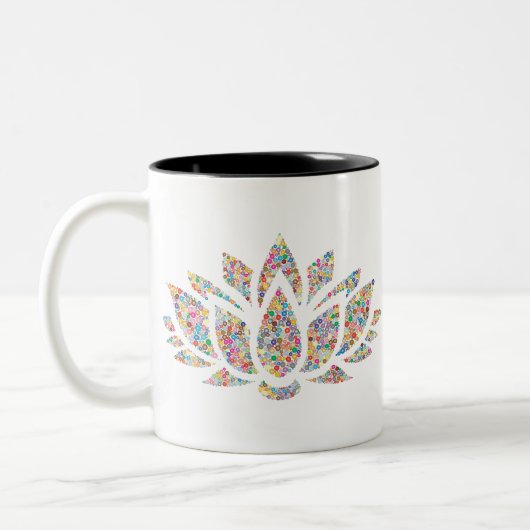 Blume Lotus Zweifarbige Tasse (Links)