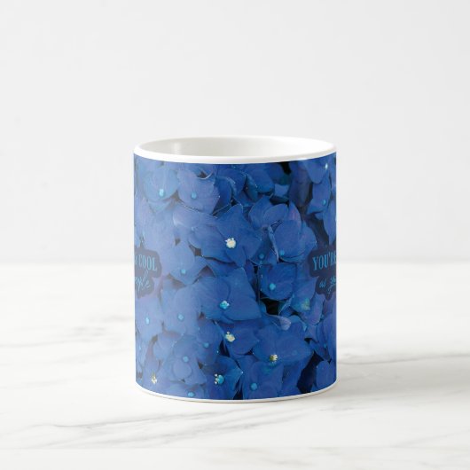 Blume Lover Blue Hydrangea Inspiration Zitat Kaffeetasse (Mittel)